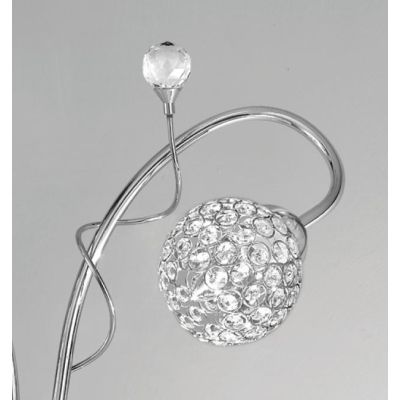 ALICE APPLIQUE MODERNA 2 LUCI A SFERA CON OTTAGONI IN CRISTALLO FINITURA CROMO CRISTALENSI LUX - Cristalensi Shop Online