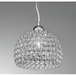 LARA SOSPENSIONE SINGOLA CONTEMPORANEA CON DIFFUSORE IN OTTAGONI DI CRISTALLO CRISTALENSI LUX - Cristalensi Shop Online