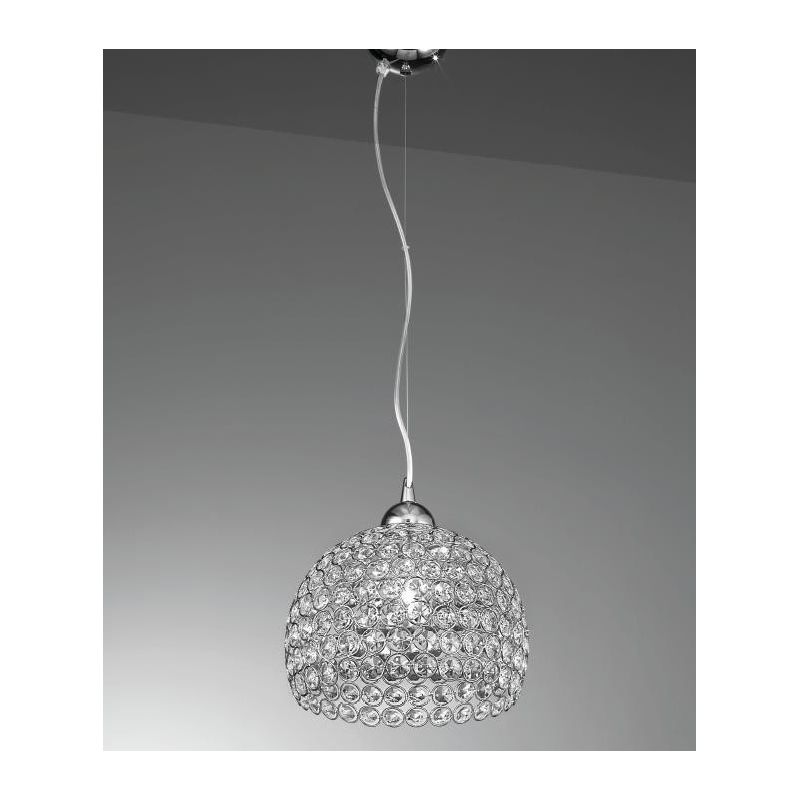 LARA SOSPENSIONE SINGOLA CONTEMPORANEA CON DIFFUSORE IN OTTAGONI DI CRISTALLO CRISTALENSI LUX - Cristalensi Shop Online