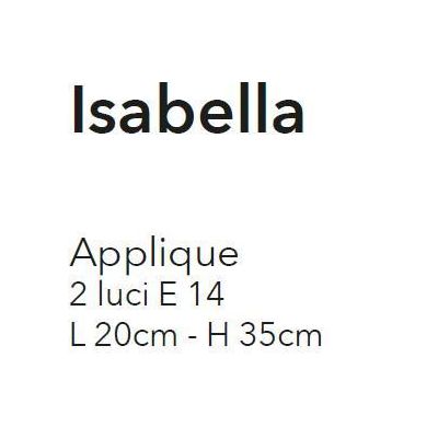 ISABELLA APPLIQUE IN METALLO CROMATO 2 LUCI CON PENDAGLI IN CRISTALLO TRASPARENTE CRISTALENSI LUX - Cristalensi Shop Online