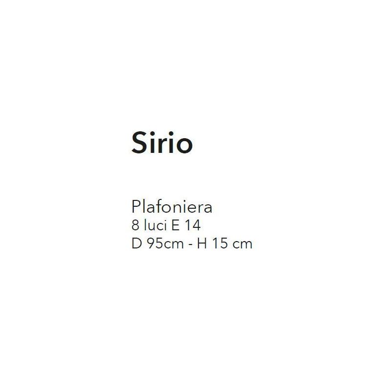 SIRIO PLAFONIERA 8 LUCI METALLO CROMO CON DIFFUSORI IN VETRO SATINATO E DETTAGLI IN CRISTALLO CRISTALENSI LUX - Cristalensi Shop