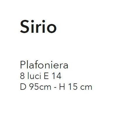 SIRIO PLAFONIERA 8 LUCI METALLO CROMO CON DIFFUSORI IN VETRO SATINATO E DETTAGLI IN CRISTALLO CRISTALENSI LUX - Cristalensi Shop