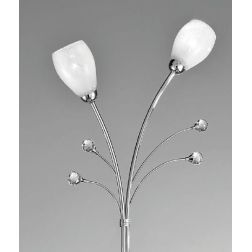 SIRIO PIANTANA IN METALLO CROMO CON DIFFUSORI IN VETRO SATINATO E DETTAGLI IN CRISTALLO CRISTALENSI LUX - Cristalensi Shop Onlin 2