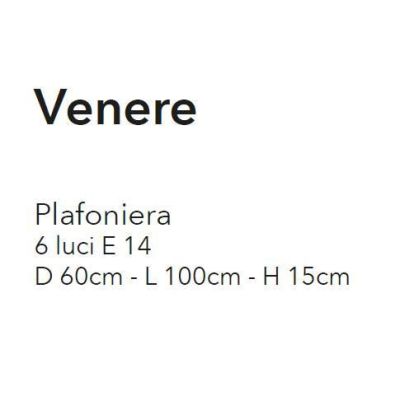 VENERE PLAFONIERA CLASSICA 6 LUCI IN METALLO CROMO E DIFFUSORI IN VETRO CRISTALENSI LUX - Cristalensi Shop Online