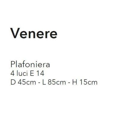 VENERE PLAFONIERA 4 LUCI IN METALLO CROMO E DIFFUSORI IN VETRO STILE CLASSICO CRISTALENSI LUX - Cristalensi Shop Online