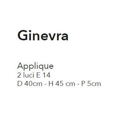 GINEVRA APPLIQUE CLASSICA 2 LUCI IN METALLO CROMO CON DIFFUSORI IN VETRO CRISTALENSI LUX - Cristalensi Shop Online