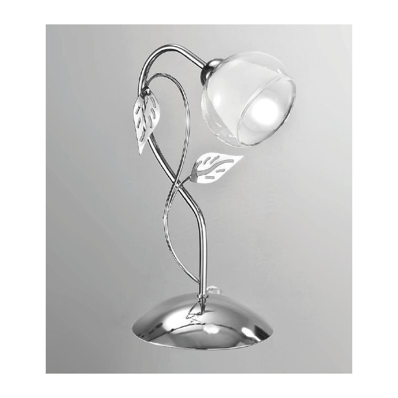 GINEVRA LUMETTO CLASSICO IN METALLO CROMO CON DIFFUSORE IN VETRO CRISTALENSI LUX - Cristalensi Shop Online
