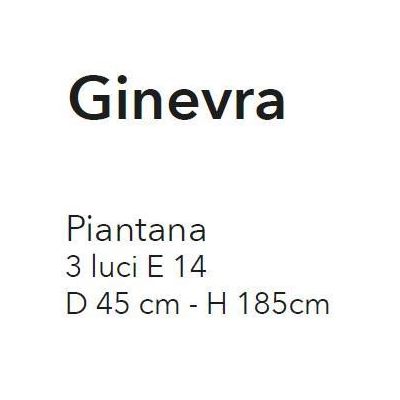 GINEVRA PIANTANA CLASSICA 3 LUCI IN METALLO CROMO CON DIFFUSORI IN VETRO CRISTALENSI LUX - Cristalensi Shop Online