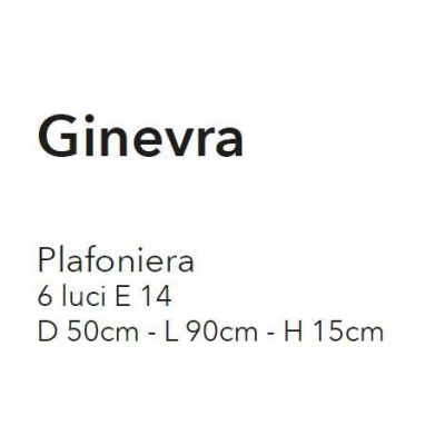 GINEVRA PL6 PLAFONIERA 6 LUCI STILE CLASSICO IN METALLO CROMO CON DIFFUSORI IN VETRO CRISTALENSI LUX - Cristalensi Shop Online