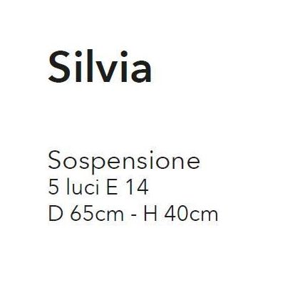 SILVIA LAMPADARIO STILE CLASSICO 5 LUCI IN METALLO CROMO CON DIFFUSORI IN VETRO CRISTALENSI LUX - Cristalensi Shop Online