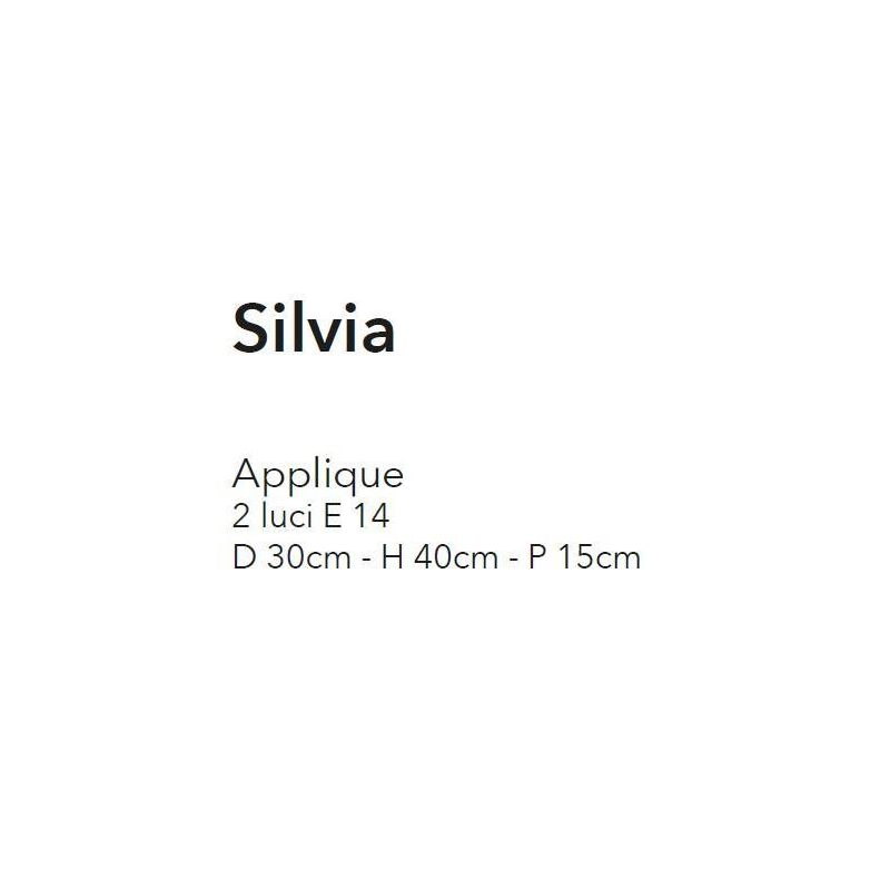 SILVIA APPLIQUE IN STILE CLASSICO 2 LUCI IN METALLO CROMO CON DIFFUSORI IN VETRO CRISTALENSI LUX - Cristalensi Shop Online