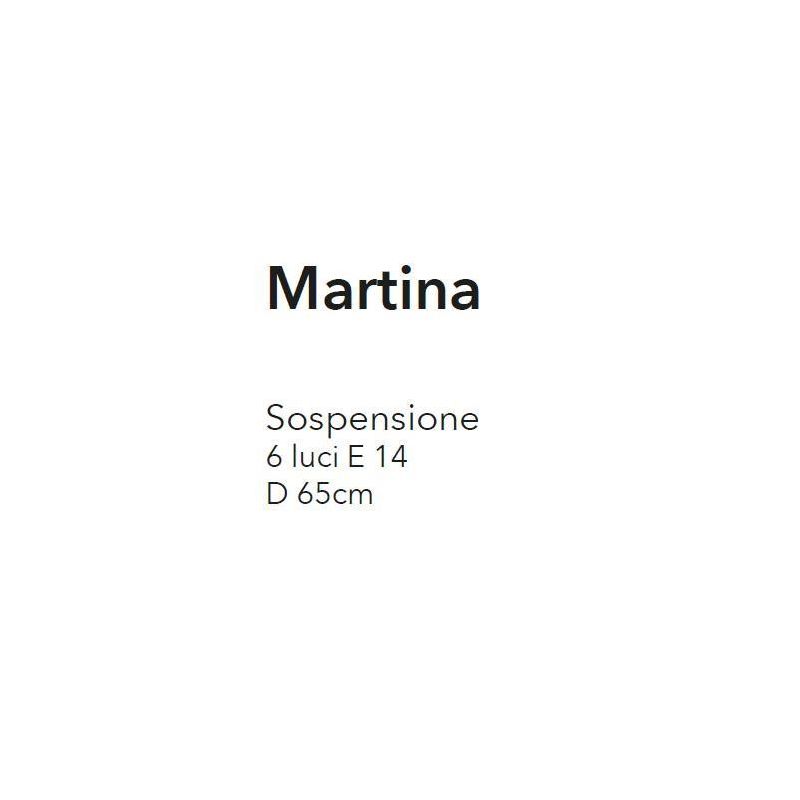 MARTINA SOSPENSIONE MODERNA 6 LUCI IN METALLO CROMO CON ELEMENTI IN CRISTALLO CRISTALENSI LUX - Cristalensi Shop Online