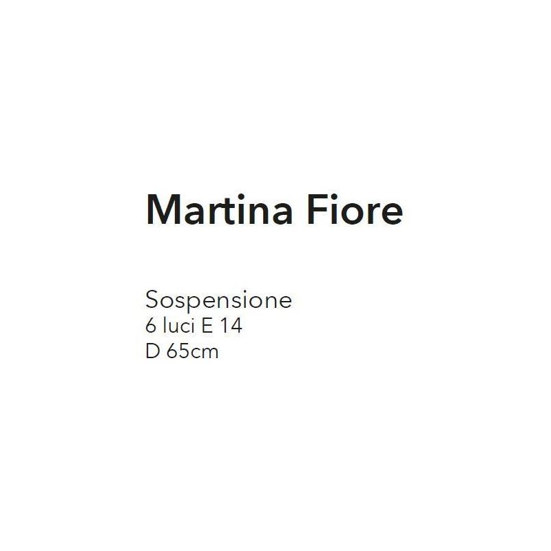 MARTINA FIORE SOSPENSIONE MODERNA 6 LUCI IN METALLO CROMO CON ELEMENTI FLOREALI IN CRISTALLO CRISTALENSI LUX - Cristalensi Shop