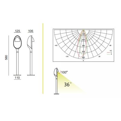 OVI LAMPADA DA TERRA H 58 A LED 9W Sovil - Cristalensi Shop Online