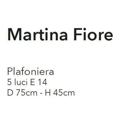 MARTINA FIORE PLAFONIERA MODERNA 5 LUCI IN METALLO CROMO CON ELEMENTI FLOREALI IN CRISTALLO CRISTALENSI LUX - Cristalensi Shop O