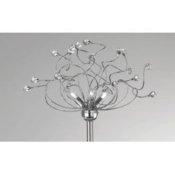 MARTINA FIORE PIANTANA MODERNA 3 LUCI IN METALLO CROMO CON ELEMENTI FLOREALI IN CRISTALLO CRISTALENSI LUX - Cristalensi Shop Onl 2