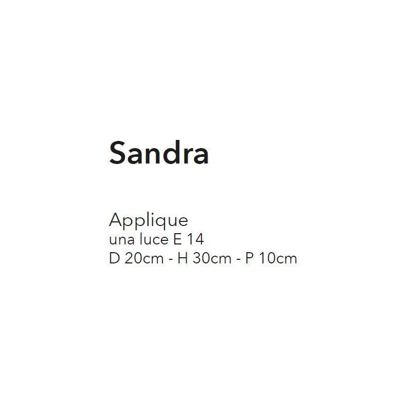 SANDRA APPLIQUE 1 LUCE FINITURA CROMO CON FIORI DECORATIVI IN CRISTALLO STILE CLASSICO CRISTALENSI LUX - Cristalensi Shop Online