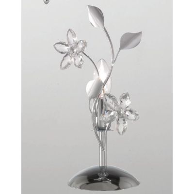 SANDRA LUMETTO CLASSICO FINITURA CROMO CON FIORI DECORATIVI IN CRISTALLO CRISTALENSI LUX - Cristalensi Shop Online