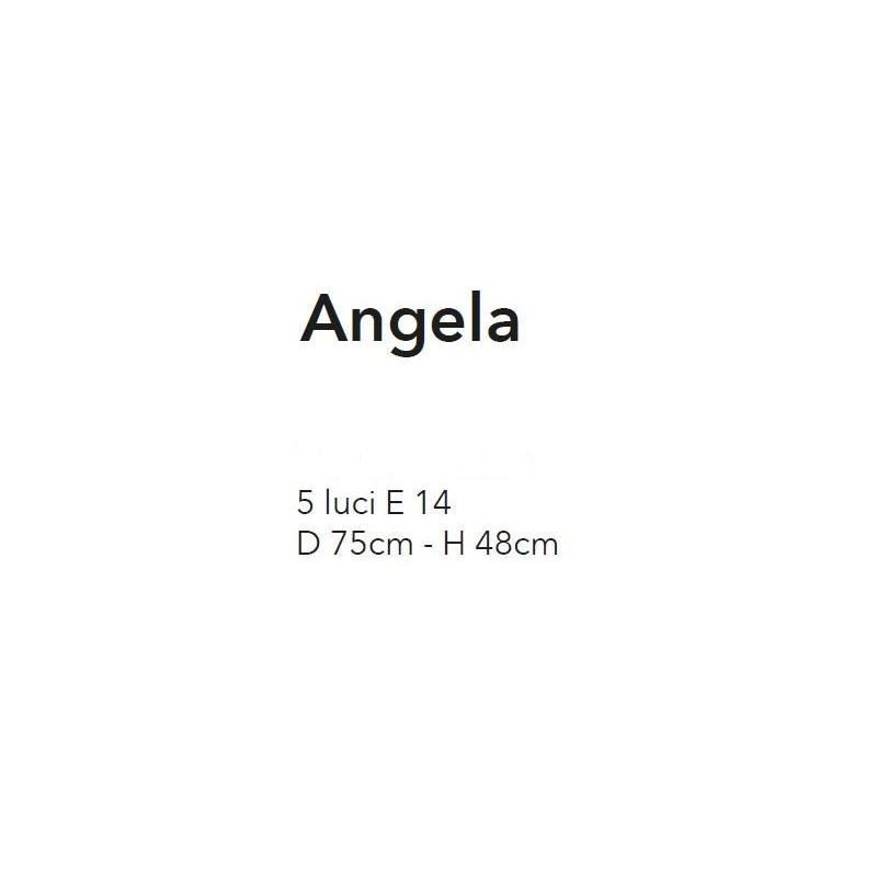 ANGELA PLAFONIERA CLASSICA 5 LUCI IN METALLO BIANCO ANTICO CON DIFFUSORI FLOREALI IN VETRO CRISTALENSI LUX - Cristalensi Shop On