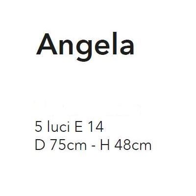 ANGELA PLAFONIERA CLASSICA 5 LUCI IN METALLO BIANCO ANTICO CON DIFFUSORI FLOREALI IN VETRO CRISTALENSI LUX - Cristalensi Shop On