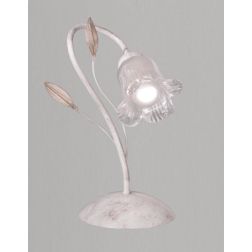 ANGELA LUMETTO CLASSICO IN METALLO BIANCO ANTICO CON DIFFUSORE FLOREALE IN VETRO CRISTALENSI LUX - Cristalensi Shop Online