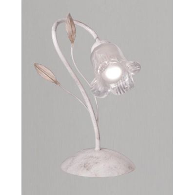ANGELA LUMETTO CLASSICO IN METALLO BIANCO ANTICO CON DIFFUSORE FLOREALE IN VETRO CRISTALENSI LUX - Cristalensi Shop Online