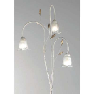 ANGELA PIANTANA CLASSICA IN METALLO BIANCO ANTICO CON DIFFUSORI FLOREALI IN VETRO CRISTALENSI LUX - Cristalensi Shop Online