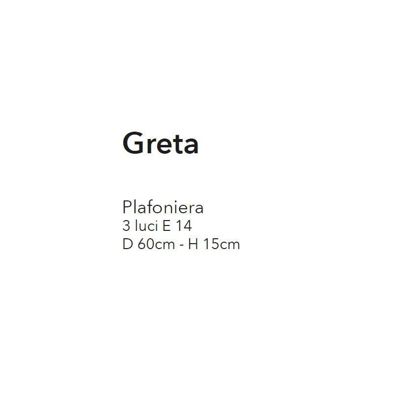 GRETA PL3 PLAFONIERA 3 LUCI METALLO BIANCO ANTICO CON DIFFUSORI FLOREALI IN VETRO ECONOMICA CRISTALENSI LUX - Cristalensi Shop O