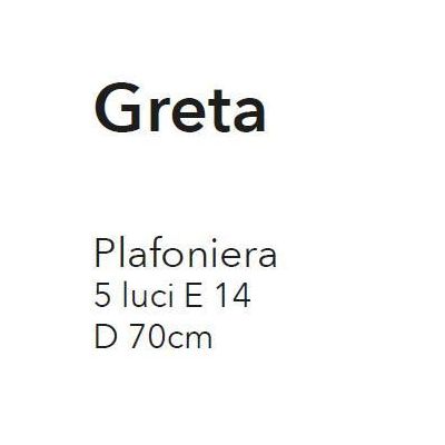 GRETA PL5 PLAFONIERA 5 LUCI METALLO BIANCO ANTICO CON DIFFUSORI FLOREALI IN VETRO ECONOMICA CRISTALENSI LUX - Cristalensi Shop O