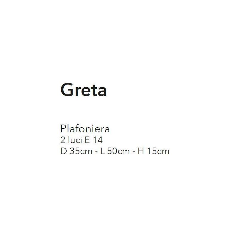 GRETA PL2 PLAFONIERA APPLIQUE 2 LUCI METALLO BIANCO ANTICO CON DIFFUSORI FLOREALI IN VETRO ECONOMICA CRISTALENSI LUX - Cristalen