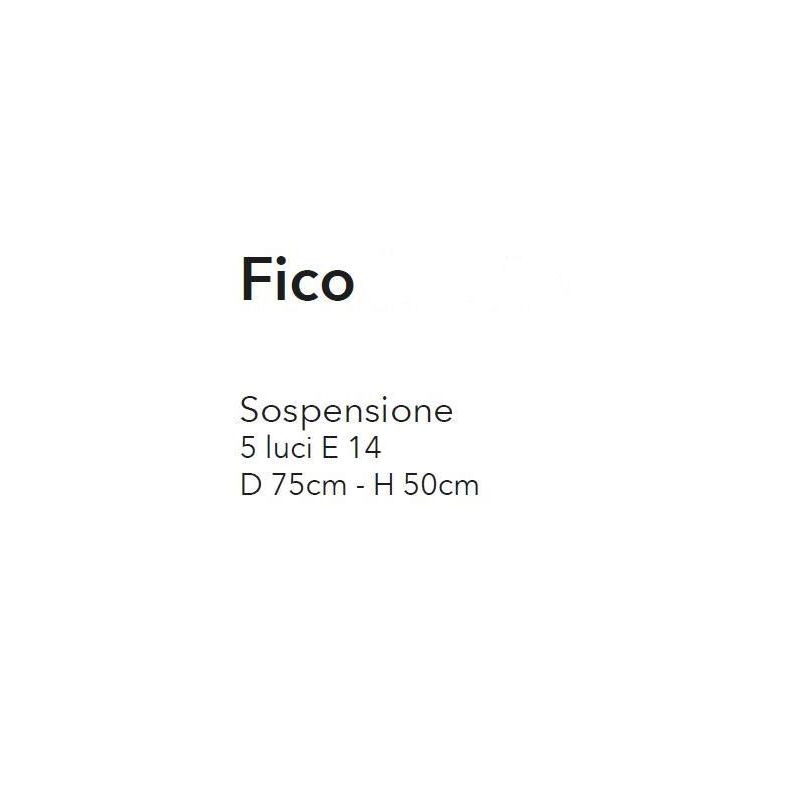 FICO SOSPENSIONE FLOREALE 5 LUCI IN METALLO AVORIO O BRONZO CON DIFFUSORI IN VETRO CRISTALENSI LUX - Cristalensi Shop Online