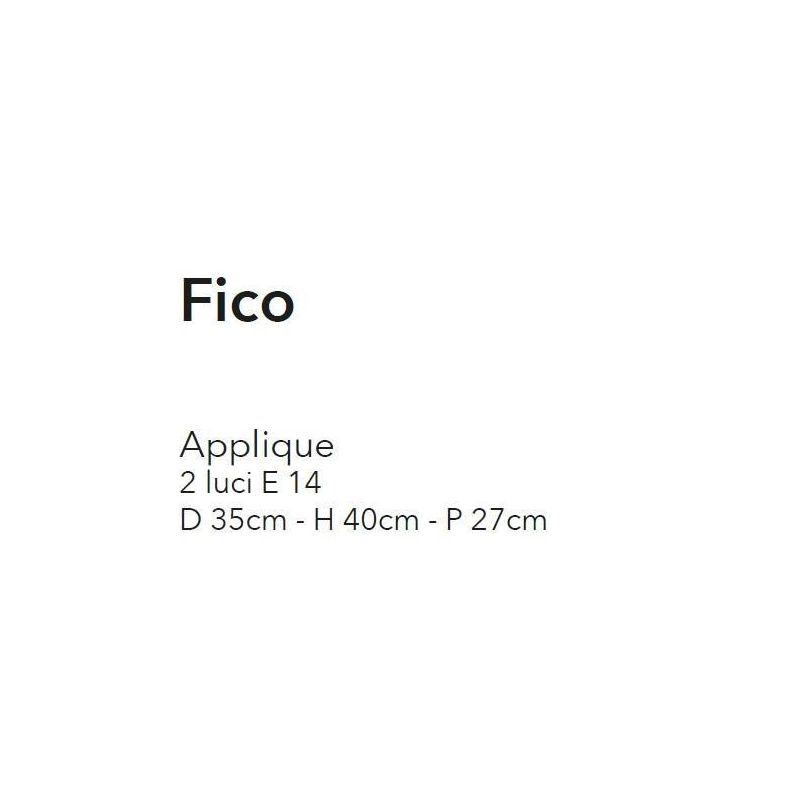 FICO APPLIQUE 2 LUCI IN METALLO AVORIO O BRONZO FLOREALE CON DIFFUSORI IN VETRO CRISTALENSI LUX - Cristalensi Shop Online