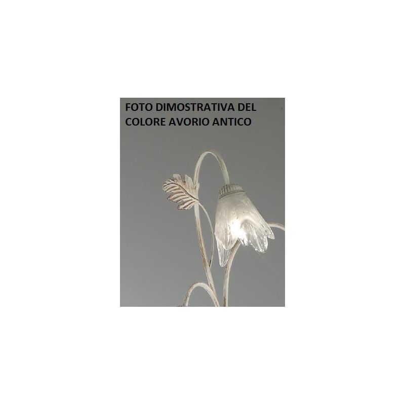 FICO LUMETTO ECONOMICO IN METALLO AVORIO O BRONZO CON DIFFUSORI IN VETRO CLASSICO CRISTALENSI LUX - Cristalensi Shop Online