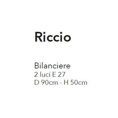RICCIO BILANCIERE 2 LUCI IN METALLO AVORIO ANTICO CON DIFFUSORI IN VETRO DECORATO CRISTALENSI LUX - Cristalensi Shop Online