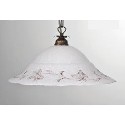 FOGLIA SOSPENSIONE CLASSICA D40 IN VETRO CON DECORO EDERA MARRONE CLASSICA ED ECONOMICA CRISTALENSI LUX - Cristalensi Shop Onlin