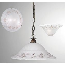 FOGLIA SOSPENSIONE CLASSICA D40 IN VETRO CON DECORO EDERA MARRONE CLASSICA ED ECONOMICA CRISTALENSI LUX - Cristalensi Shop Onlin 2