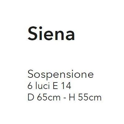 SIENA LAMPADARIO A SOSPENSIONE CLASSICO 6 LUCI BIANCO LAMPADINE A VISTA ECONOMICO CRISTALENSI LUX - Cristalensi Shop Online