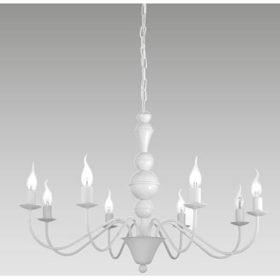 SIENA LAMPADARIO A SOSPENSIONE CLASSICO 8 LUCI BIANCO LAMPADINE A VISTA ECONOMICO CRISTALENSI LUX - Cristalensi Shop Online