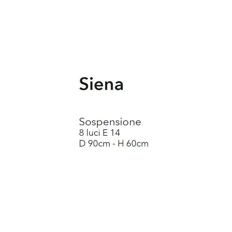 SIENA LAMPADARIO A SOSPENSIONE CLASSICO 8 LUCI BIANCO LAMPADINE A VISTA ECONOMICO CRISTALENSI LUX - Cristalensi Shop Online
