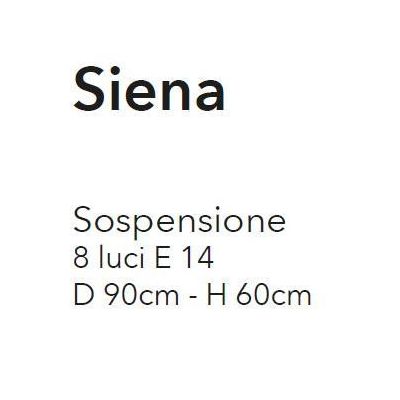 SIENA LAMPADARIO A SOSPENSIONE CLASSICO 8 LUCI BIANCO LAMPADINE A VISTA ECONOMICO CRISTALENSI LUX - Cristalensi Shop Online