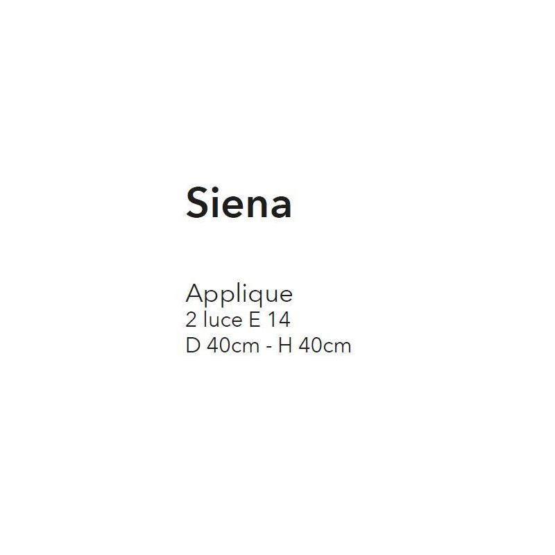 SIENA APPLIQUE CLASSICA 2 LUCI COLORE BIANCO CON LAMPADINE A VISTA ECONOMICA CRISTALENSI LUX - Cristalensi Shop Online