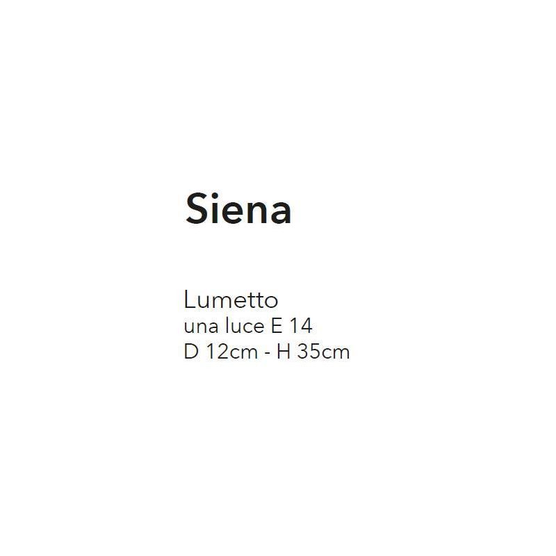 SIENA LUMETTO CLASSICO ECONOMICO IN METALLO BIANCO CON LAMPADINA A VISTA CRISTALENSI LUX - Cristalensi Shop Online