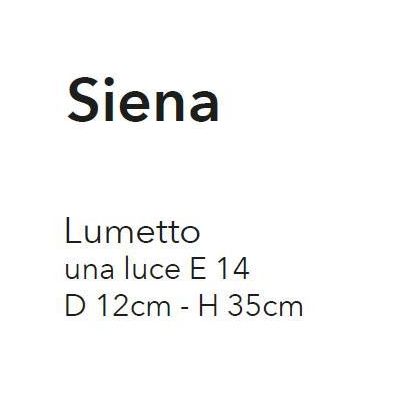 SIENA LUMETTO CLASSICO ECONOMICO IN METALLO BIANCO CON LAMPADINA A VISTA CRISTALENSI LUX - Cristalensi Shop Online
