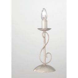 CASABLANCA LUMETTO CLASSICO IN METALLO AVORIO ANTICO CON LAMPADINA A VISTA CRISTALENSI LUX - Cristalensi Shop Online