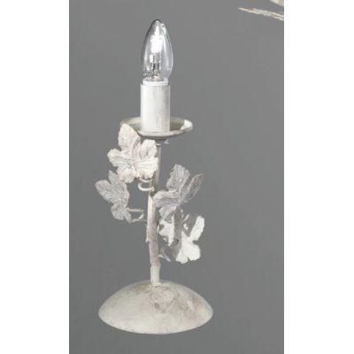 ALBA LAMPADA DA TAVOLO FLOREALE COLORE AVORIO ANTICO CON LAMPADINA A VISTA CRISTALENSI LUX - Cristalensi Shop Online