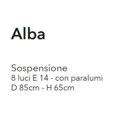 ALBA LAMPADARIO CLASSICO FLOREALE 8 LUCI AVORIO ANTICO CON PARALUMI IN TESSUTO CRISTALENSI LUX - Cristalensi Shop Online