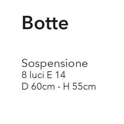 BOTTE GRANDE LAMPADARIO 8 LUCI CLASSICO BIANCO INVECCHIATO CON LAMPADINE A VISTA CRISTALENSI LUX - Cristalensi Shop Online
