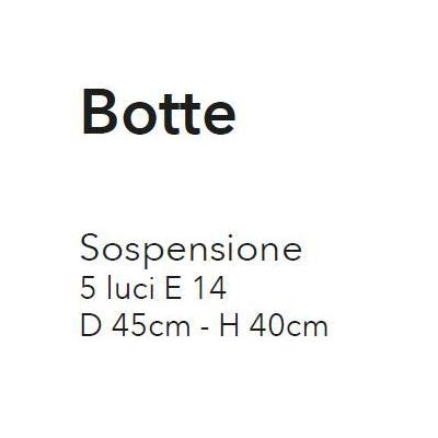 BOTTE LAMPADARIO CLASSICO 5 LUCI BIANCO CON RIFLESSI ORO E CON LAMPADINE A VISTA CRISTALENSI LUX - Cristalensi Shop Online