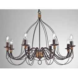 CANDELA LAMPADARIO CLASSICO IN METALLO BIANCO AVORIO O BRONZO CON LAMPADINE A VISTA CRISTALENSI LUX - Cristalensi Shop Online 2