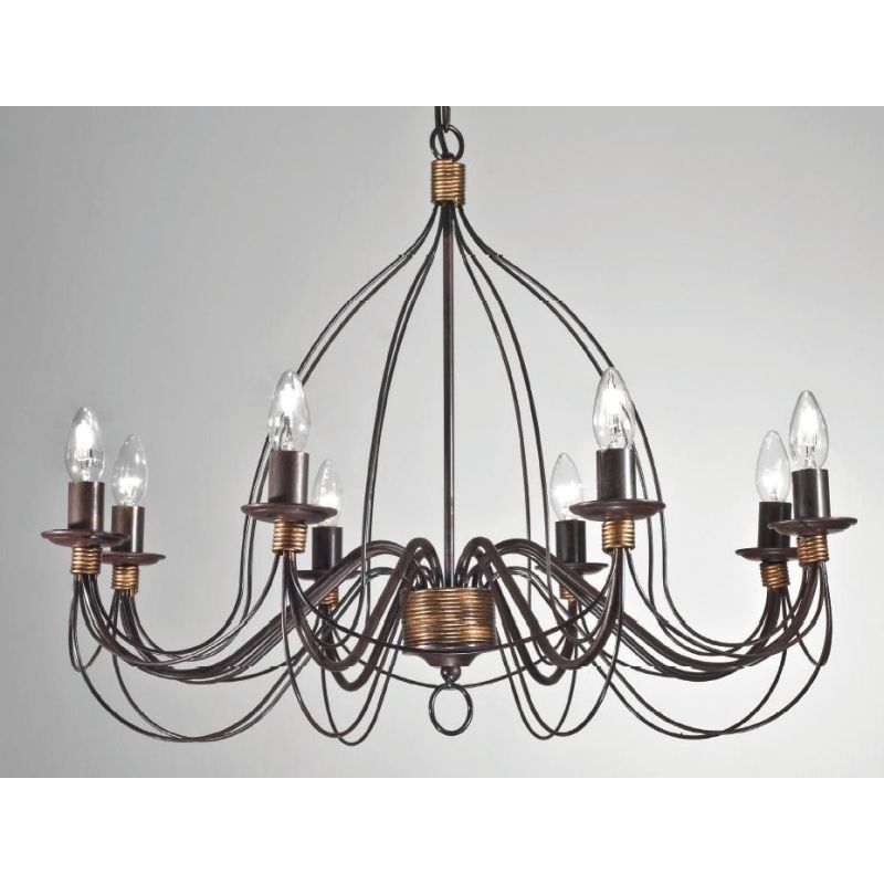 CANDELA LAMPADARIO CLASSICO IN METALLO BIANCO AVORIO O BRONZO CON LAMPADINE A VISTA CRISTALENSI LUX - Cristalensi Shop Online